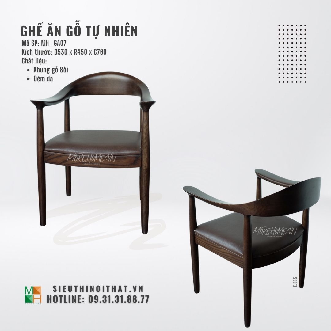  Ghế ăn gỗ tự nhiên MH - GA07